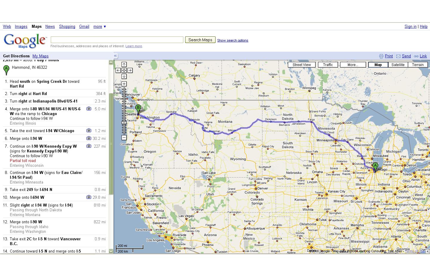 get driving directions mapquest